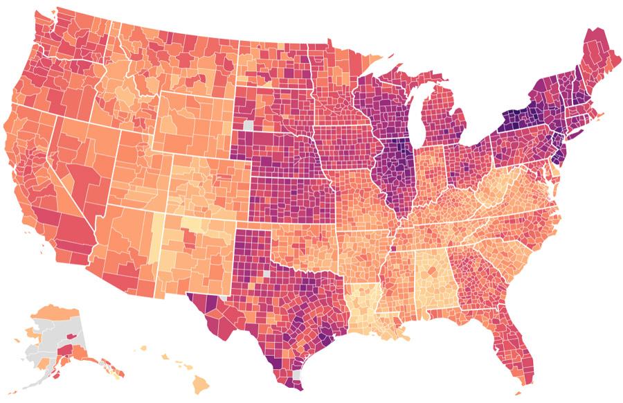 Property Taxes by State & County Lowest Property Taxes in the US Mapped