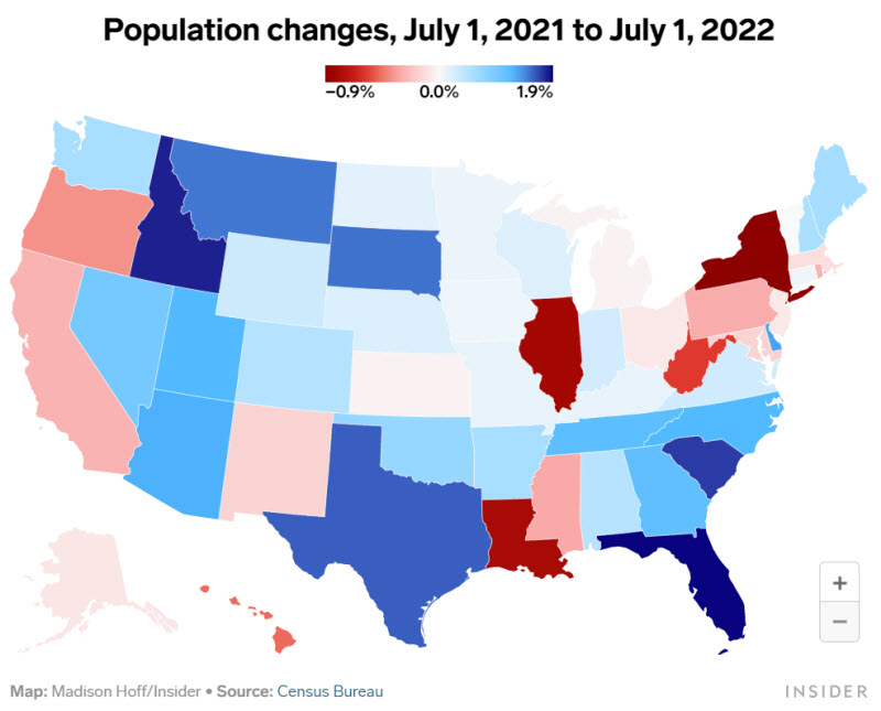 states with highest population growth