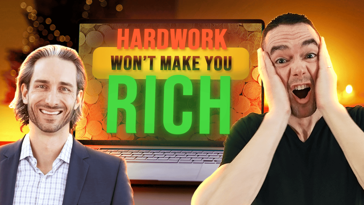 Hard Work is Not The Key to Wealth an image showing a man displaying surprise over the concept that hard work won't make you rich